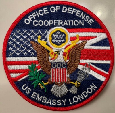 US EMBASSY LONDON OFFICE OF DEFENSE COOPERATION -  ONE OF A KIND  4  PATCH