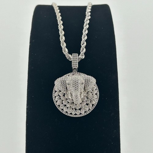 Modeschmuck 3D Hip Hop Elefantenkopf Charms/Anhänger - Bild 5 von 5