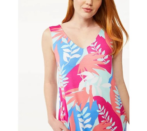 Camisa de sueño Joyspun para mujer sin mangas cuello en V ranuras laterales dobladillo mediodía regular/plus - Imagen 8 de 17