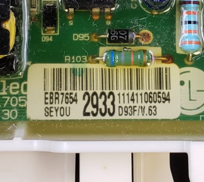 Scheda Di Controllo Principale LG EBR76542930 Per Asciugatrice - Usata Testata