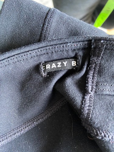 Athleta Girl Chit Chat Leggings Size L 12 Black Crop Mesh Pockets Dance School - Picture 5 of 12