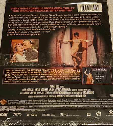 Gypsy DVD Roselind Russell BRAND NEW Rare oop - Picture 2 of 2