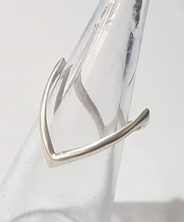 Fabulous Solid Double Wishbone Ring 925 Silver Si… - image 18