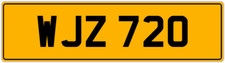 WJZ 720 W 3X3 DATELESS PRIVATE NUMBER PLATE WILL WIL WENDY WES WALT WAYNE WOLF
