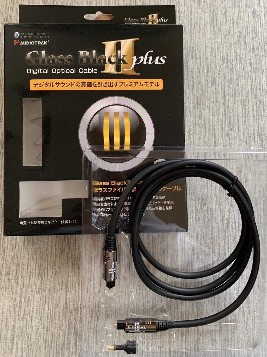 AUDIOTRAK Glass Black 2 Plus Digital OPTICAL Cable Fiberglass 1.5m 384kHz Japan