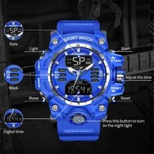 LIGE FOXBOX Men Boys Sport Military Alarm LED Digital Luminous Wrist Watches