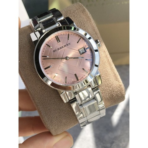 Brand New Burberry BU9124 Stainless Steel Pink Dial 34 mm Women's Watch - Picture 3 of 4