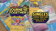 Journey Together 2025 Pokémon Singles – Holo Rare, Common, EX –Choose Your Card!