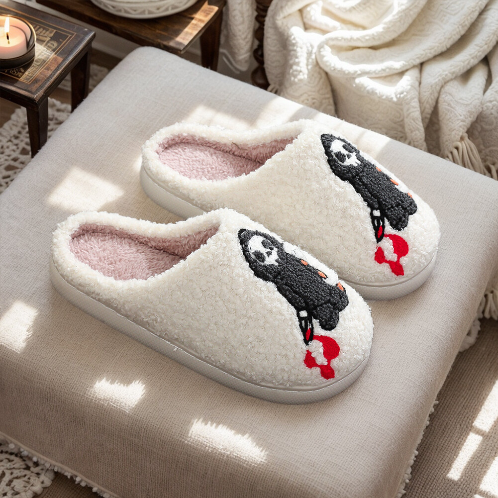 APL Halloween Peluche Pantofole Soffici Casa Pantofole Comode Antiscivolo per Inverno