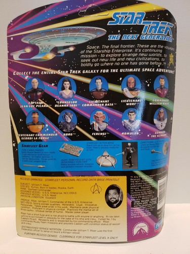 "Figura de acción del comandante Riker Playmates 1992 ""Star Trek The Next Generation"" - Imagen 4 de 5