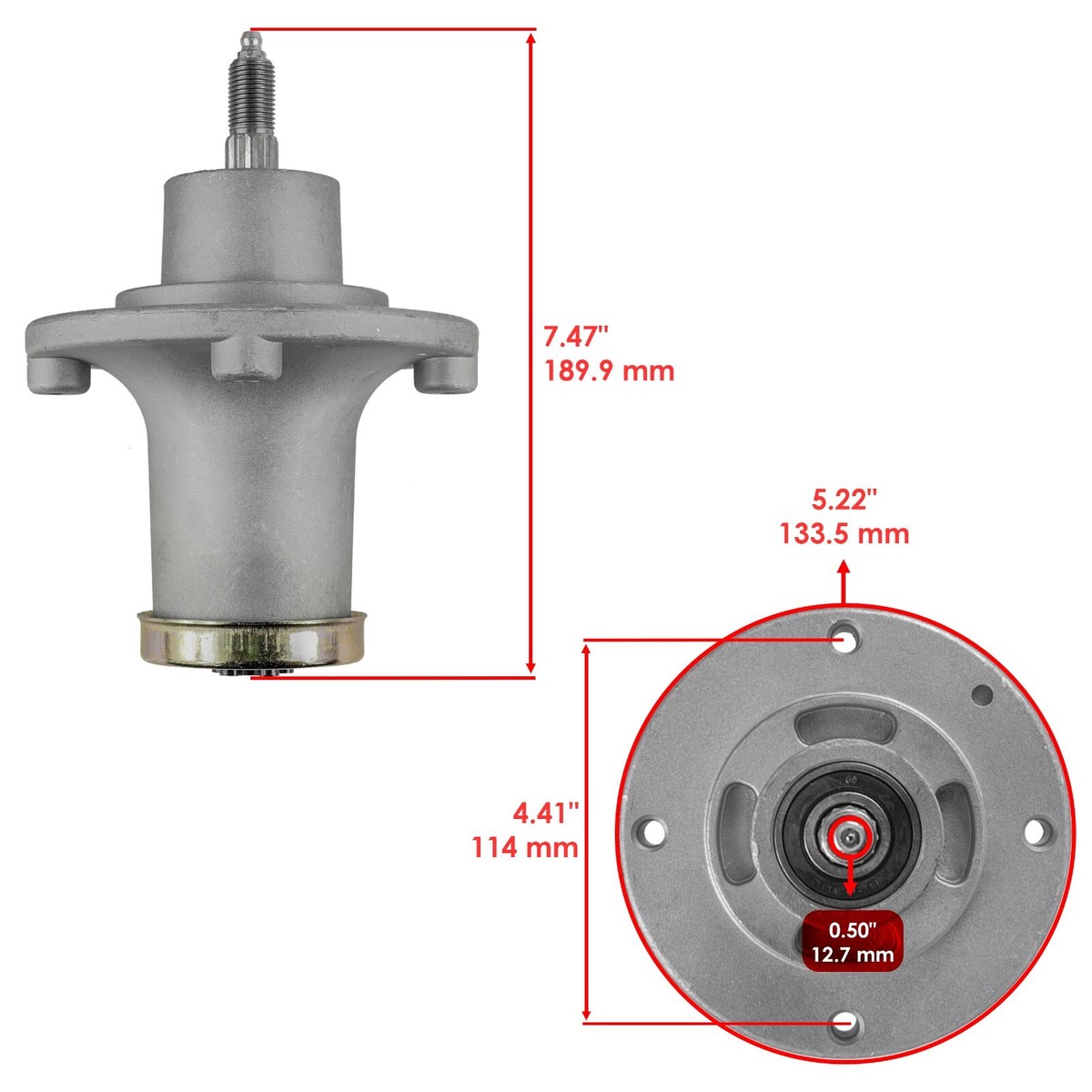 Spindle Mandrel Assembly For Dixon Ram 48 ZT Ram 52 ZT Ram