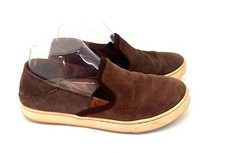 Olukai Womens Pehuea Leather Slip On Convertible Loafer Shoe Size 7.5 Brown