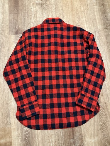 Vintage 60s 70s Fox Knapp Plaid Flannel Jacket Men's Size Medium Button Up Coat - Picture 2 of 7