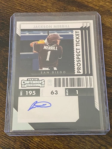 2022 Panini Contenders Optic Jackson Merrill RC Rookie AUTO Prospect Ticket 🔥