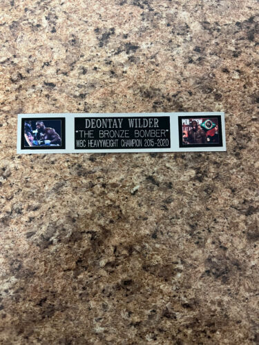 DEONTAY WILDER (BOXING) NAMEPLATE FOR SIGNED GLOVES/TRUNKS/PHOTO DISPLAY
