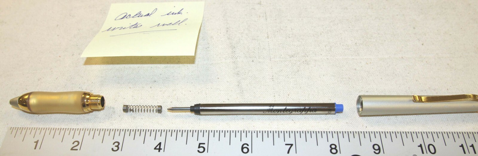 Sensa gold ball point pen without box w/ Montegrappa refill nice