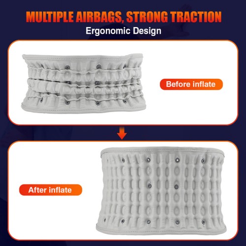 Lumbar Decompression Belt Back Brace Spinal Support Air Extender & Traction - Picture 8 of 20