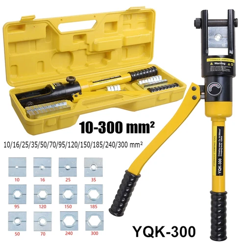 16 Ton 8 Dies Hydraulic Crimper Crimping Tool Wire Battery Cable Lug Terminal - Picture 18 of 19