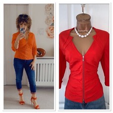 Joseph Ribkoff Red Zipped Jacket Uk Size 12