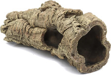 Reptile Terrarium Hideout Decor, Resin Wood Hide Decor for Reptiles, Fish, Amphi