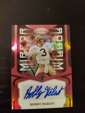 2023 Certified Mirror PINK Signatures Bobby Hebert Saints Auto #D #/75 No.MS51