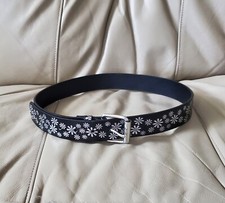 Black Belt with Silver Daisies prints on by Justice in size M teen 