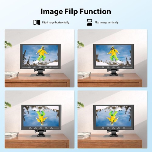 Eyoyo 7zoll 16:9 IPS Portable Display HDMI VGA AV BNC Kleine Gaming CCTV Monitor - Picture 14 of 27