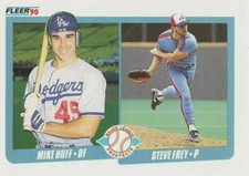 1990 Fleer Baseball Major League Prospects - Mike Huff / Steve Frey #649