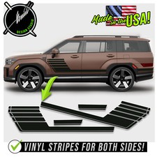 Side Door Strobe Vinyl Racing Stripes Decals 4 Fits 2024 Up Hyundai Santa Fe