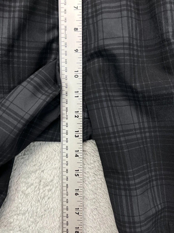 Burnside Bañador Pantalones Cortos Para Hombre Grande Negro Gris Cuadros Carga Bolsillo Tabla 1 Foto 4 de 4