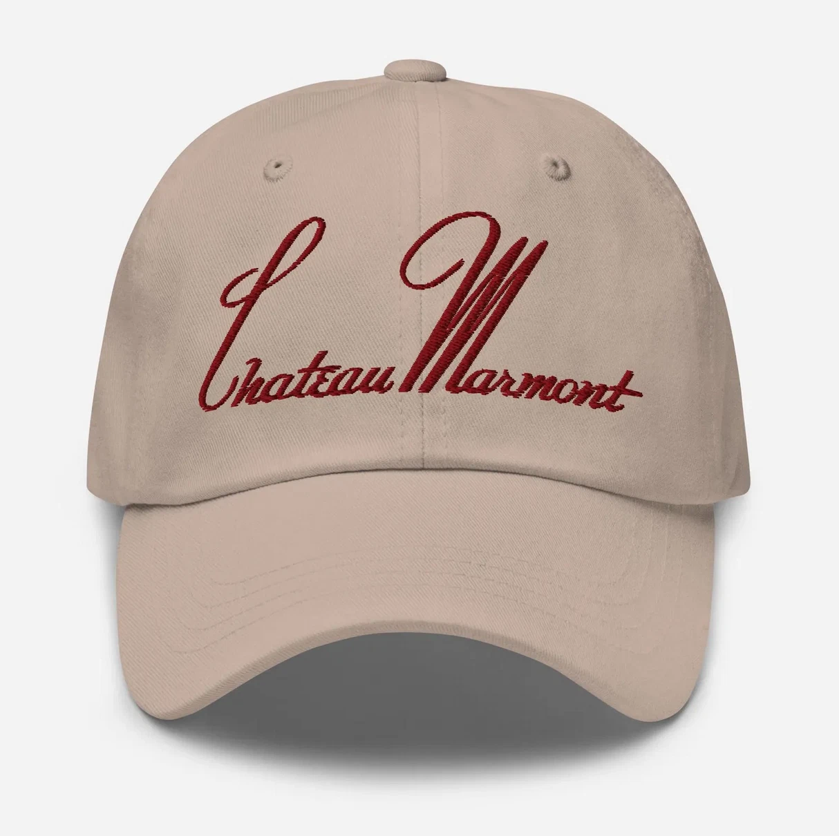 Chateau Marmont Dad Hat Burgundy Embroidered Los Angeles Baseball Cap