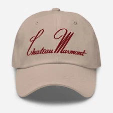 Chateau Marmont Dad Hat Burgundy Embroidered Los Angeles Baseball Cap 