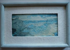GEORGE H. RADON, SANTA BARBARA CALIFORNIA CA MODERN SEASCAPE COASTAL ENCAUSTIC