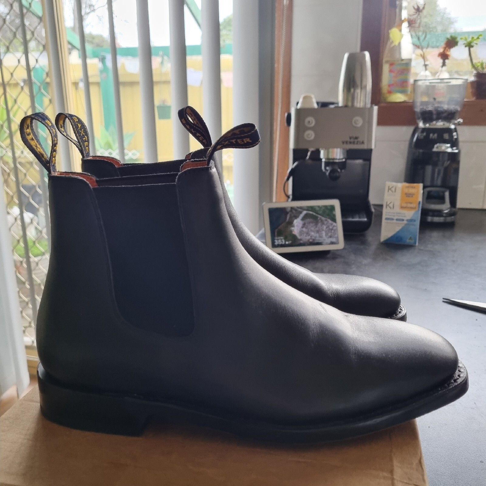 Mens Baxter Goulburn Black Dress Boots AS NEW eBay