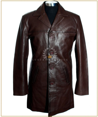 Benjamin Brown (SR3476) Herren Smart Knielanger Lammleder Leder Blazer Jacke