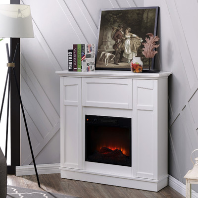 Electric Fireplace Heater Corner Tv Stand Real Flame Led Bedroom Indoor Mantel Ebay