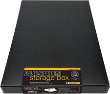 Museum Archival Storage Box, 11.75X17.75X1.5 In. Drop Front Design. Acid-Free wi