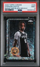 2025-26 Topps Chrome Stephon Castle #228 Image Variation Black Speckle /10 PSA 9
