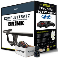 Für HYUNDAI i30 CW Kombi Typ GD Anhängerkupplung starr +eSatz 7pol uni 12-17 NEU