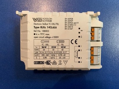 VOSSLOH SCHWABE Vorschaltgerät Electronic Ballast TC-DEL/TEL 1x 26W 32W 42W