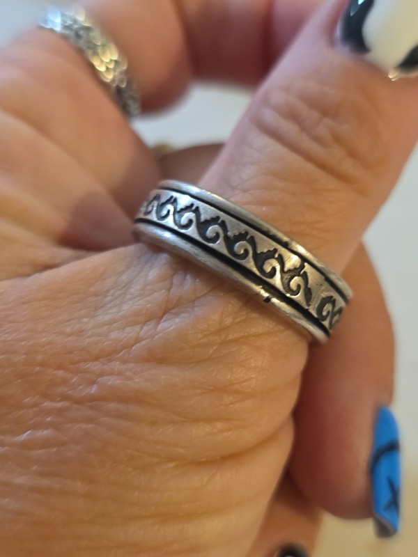 Vintage Mens Mexico Sterling Silver 925 Ring Size 12.75 ,12+ Grams Handmade