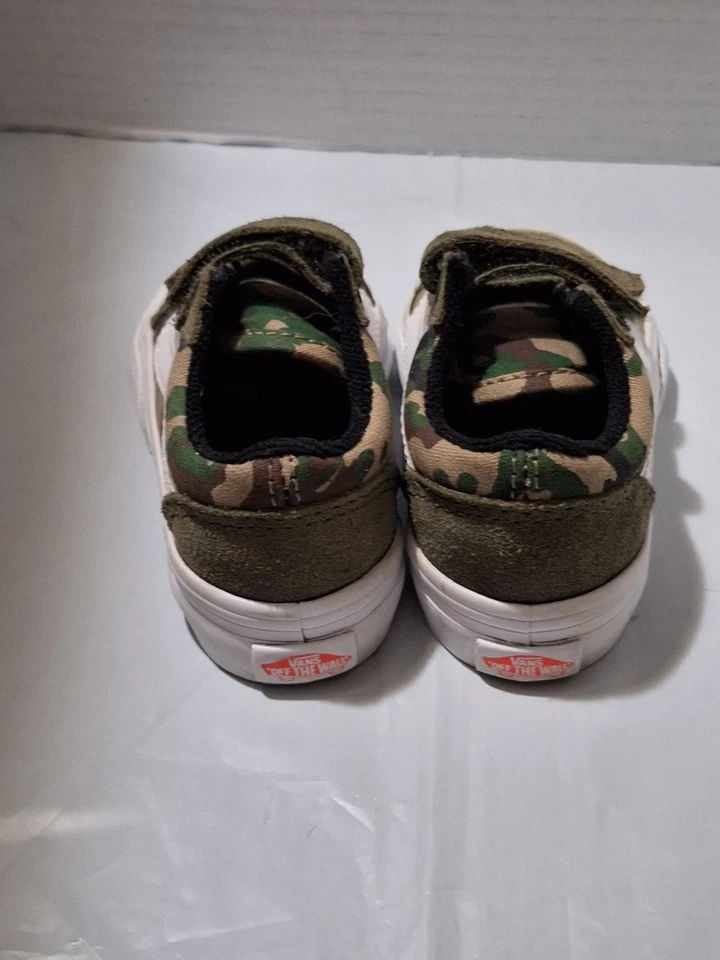 Furgonetas para niños pequeños talla 5 correas dobles camuflaje verde niños Foto 4 de 4