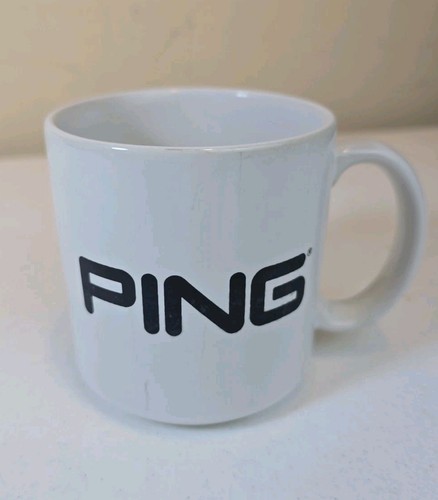 Ping Golf Coffee Cup/Mug White with Black Logo Ceramic Tea Coffee Hot Beverage