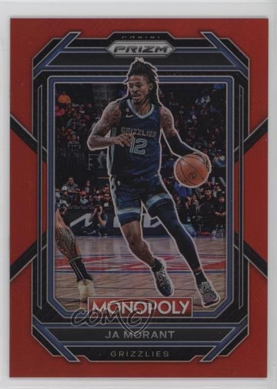 2022-23 Panini Prizm Monopoly Red Prizm 77/99 Ja Morant #43 in5
