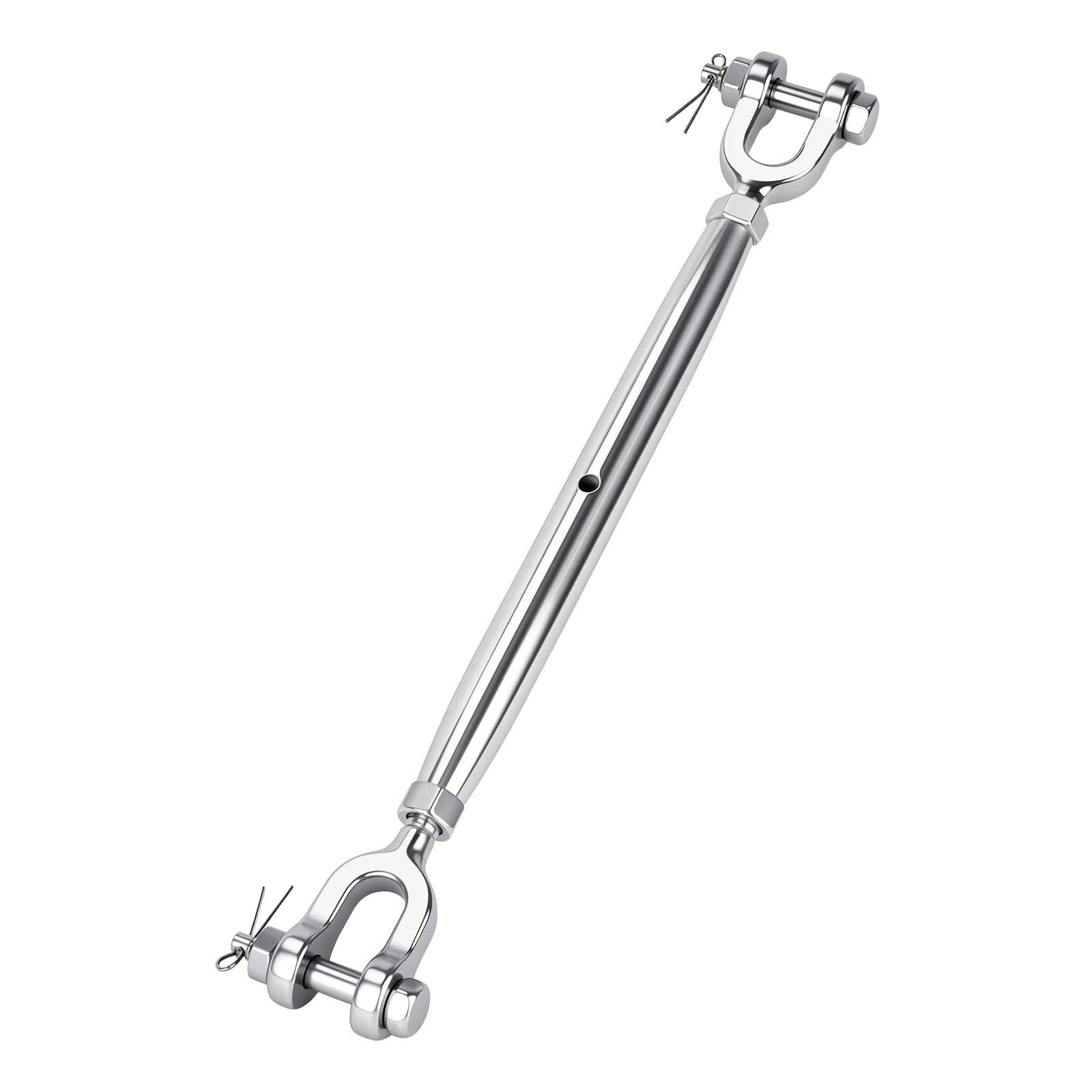 CORDUN Stainless Steel Turnbuckle 3/8" Jaw Pipe Style (1 Pack)