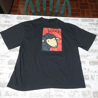 Black Sheep Life of Leisure Tee Shirt Black T-Shirt Red Logo Sz Lg