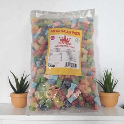 Kingsway Verschiedene Sprudel Mix Mega Wert Vegane Gelee Süßigkeiten Großpackung Beutel