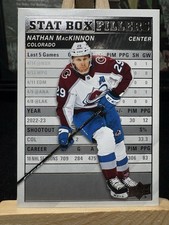 2023-24 Upper Deck Series 1 Hockey NATHAN MACKINNON #SB-3 STAT BOX FILLERS ExNM
