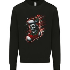 Sudadera Niños Just Hoods JH030J Cuello Redondo Metal Rock Halloween Calavera