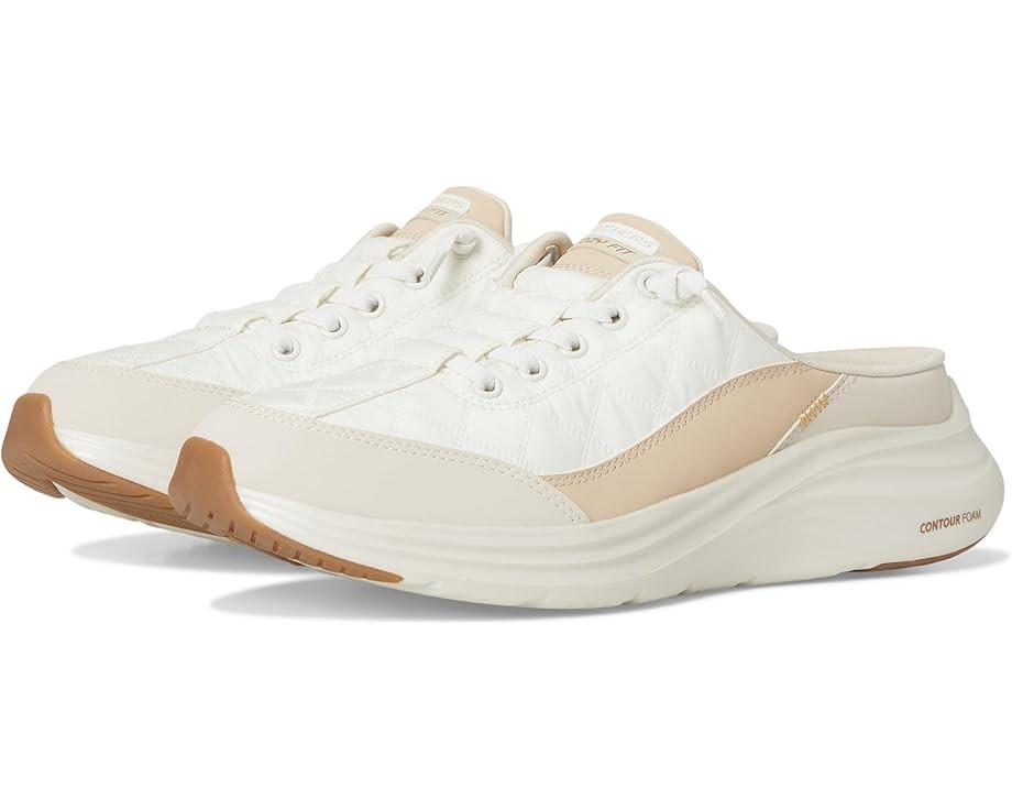 BIG SALE! Skechers Women's Contour Foam-Cozy Fit White/Natural Medium Size AUTH